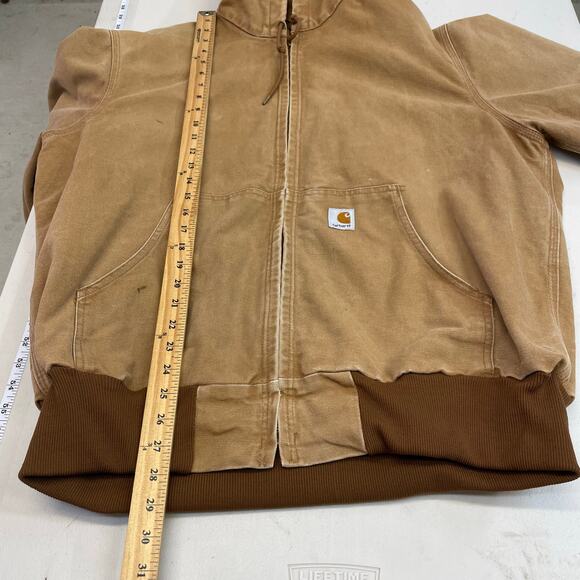 Carhartt J131 Thermal Lined Canvas Full Zip Hooded Jacket Men's size XL - Picture 15 of 16